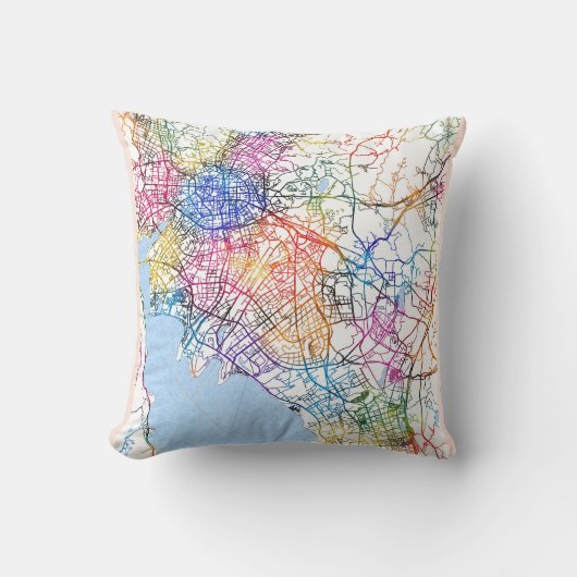 Kunming China City Map クッション (正面)