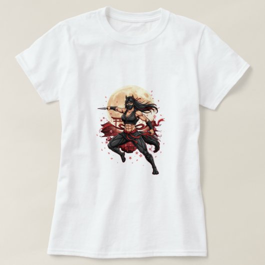 Kunoichi Horse Ninja – Japanese Warrior Art 2026 Y Tシャツ (デザイン正面)