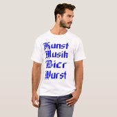 Kunst MusikのBierのWurst Tシャツ (正面フル)