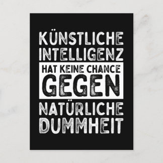 Künstliche Intelligenz vs. Natürliche Dummheit ポストカード