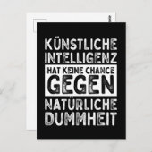 Künstliche Intelligenz vs. Natürliche Dummheit ポストカード (正面/裏面)