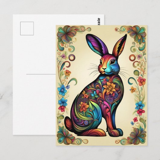 Kunstvoller Osterhase 5 ポストカード (正面/裏面)