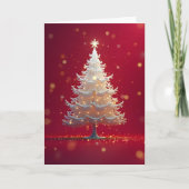 Kunstvoller weißer Weihnachtsbaum カード (正面)