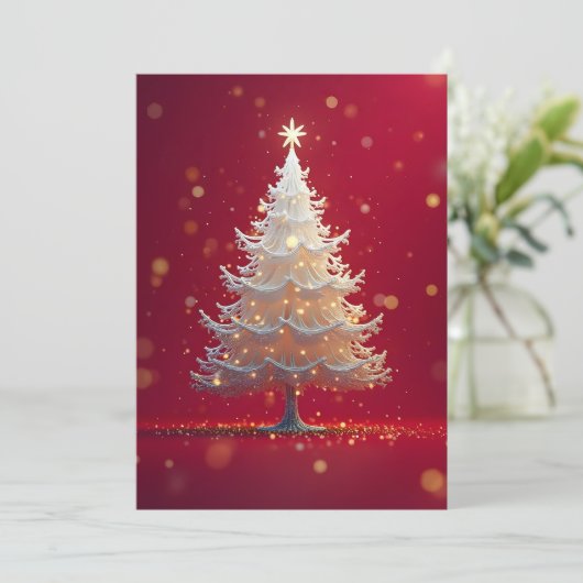 Kunstvoller weißer Weihnachtsbaum 招待状 (スタンド正面)