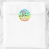kunterbunt runder aufkleber ラウンドシール (バッグ)