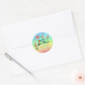 kunterbunt runder aufkleber ラウンドシール (封筒)