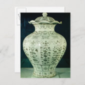 「Kuoan」の大きいつぼは青い花と飾りました ポストカード (正面/裏面)