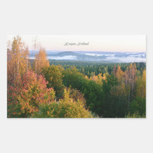 Kuopio、フィンランド、秋の風景、 長方形シール