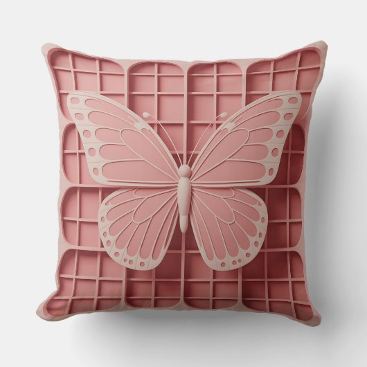 Kupu Spiral Grid 3D Batik Motif クッション (正面)