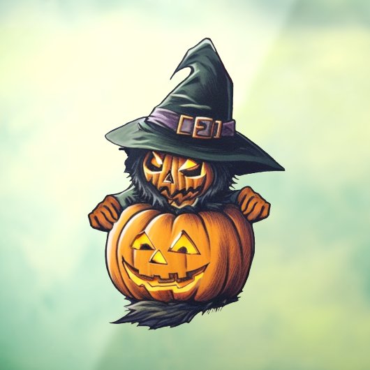 Kürbishexe im Katzenkostüm -  ウィンドウサイン (シート3)