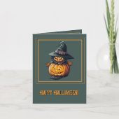 Kürbishexe im Katzenkostüm -  カード (正面)