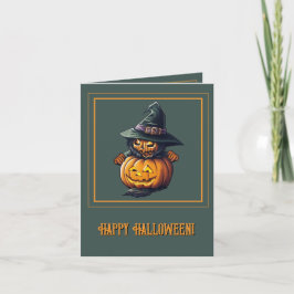 Kürbishexe im Katzenkostüm -  カード