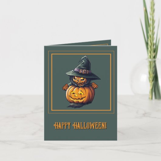 Kürbishexe im Katzenkostüm -  カード (正面)