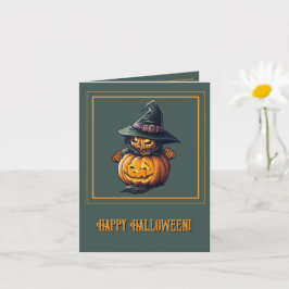 Kürbishexe im Katzenkostüm -  カード