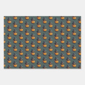 Kürbishexe im Katzenkostüm - ラッピングペーパーシート (正面3)