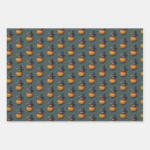 Kürbishexe im Katzenkostüm - ラッピングペーパーシート (正面2)