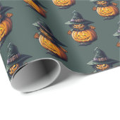 Kürbishexe im Katzenkostüm - ラッピングペーパー (ロールコーナー)