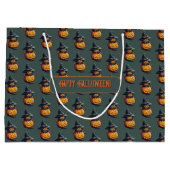 Kürbishexe im Katzenkostüm -  ラージペーパーバッグ (裏面)