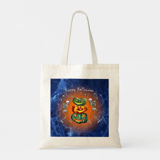 Kürbispyramide mit Skeletten トートバッグ (裏面)