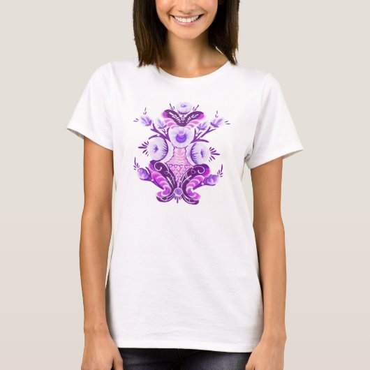 Kurbits flower design for women. tシャツ (正面)