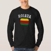 Kurdish Kurds Rojava Flag Freedom Kurdistan Tシャツ (正面)