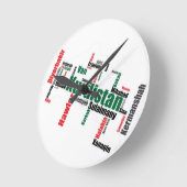 Kurdistan City Clock ラウンド壁時計 (傾斜)