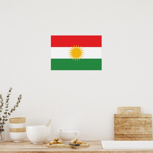 Kurdistan Flag ポスター (キッチン)