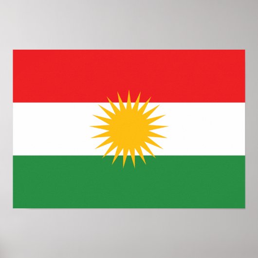 Kurdistan Flag ポスター (正面)