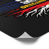 Kurdistan Kurdish French France Tree Roots Flag ポスター (角)