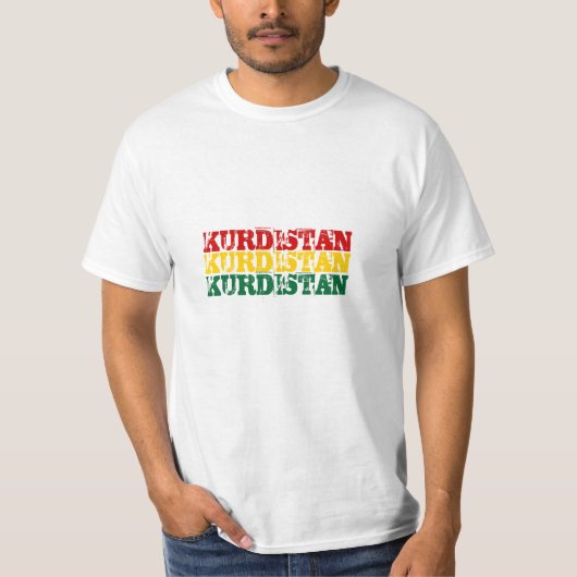 Kurdistan Kurdistan Kurdistan Tシャツ (正面)
