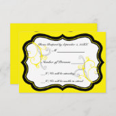 Kurli-QアイボリーB （黄色） RSVPカード (正面/裏面)