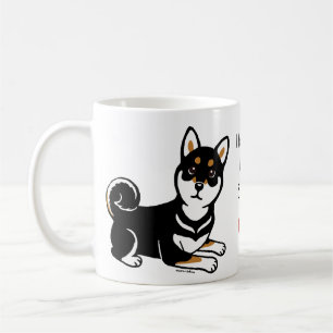 Kuroの柴犬犬の漫画 コーヒーマグカップ