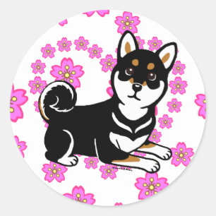 Kuroの柴犬犬の漫画 ラウンドシール