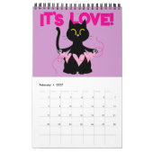 Kuro Catto 2026 Calendar カレンダー (2月 2027)