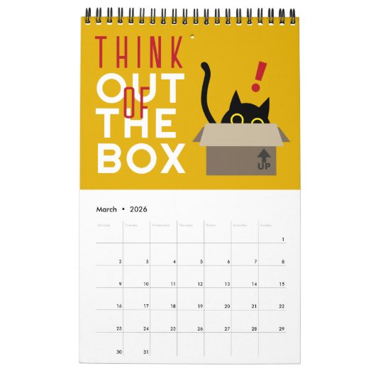 Kuro Catto 2026 Calendar カレンダー (3月 2026)