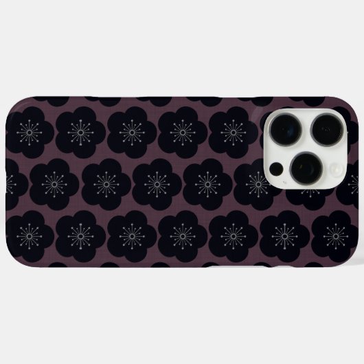 KURO UME - Seamless - Bordeaux Case-Mate iPhoneケース (裏面 (横))