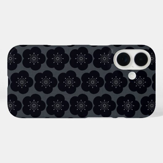 KURO UME - Seamless - Gray Case-Mate iPhoneケース (裏面 (横))