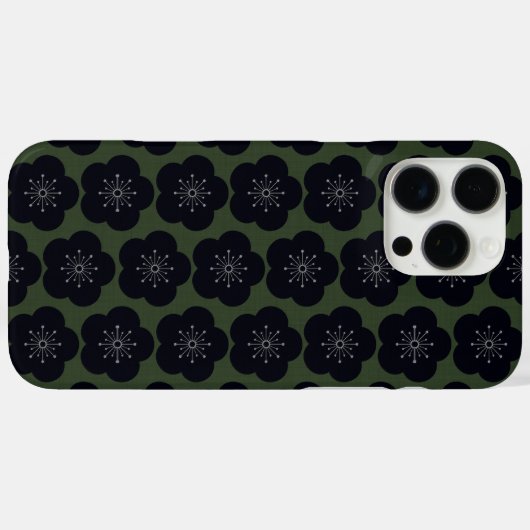 KURO UME - Seamless - Khaki Case-Mate iPhoneケース (裏面 (横))