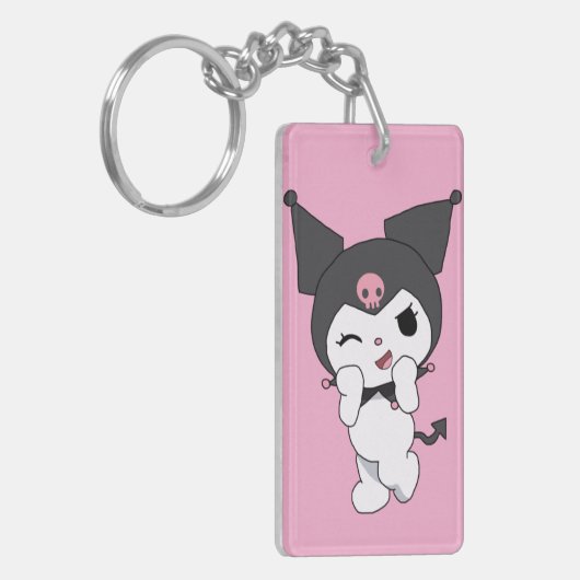 Kuromi Double-Sided Acrylic Keychain | Cute Sanrio キーホルダー (正面左)