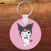 Kuromi Double-Sided Aluminium Keychain  キーホルダー (正面)