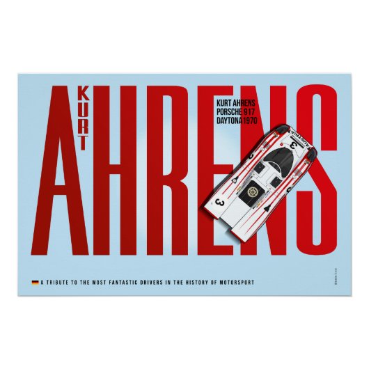 Kurt Ahrens P 917 Tribute ポスター (正面)