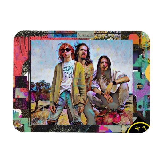 Kurt, Dave & Chris Square  マグネット (横)