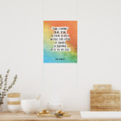 Kurt Vonnegut Quote Print "Being a humanist" Motiv ポスター (キッチン)