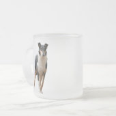 Kurzhaar Collie フロストグラスマグカップ (正面左)