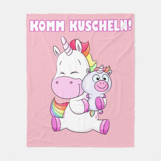 Kuschel Einhorn Decke フリースブランケット (正面)