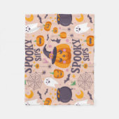Kuschelige Baby-Fleecedecke – Halloween Design  フリースブランケット (正面)