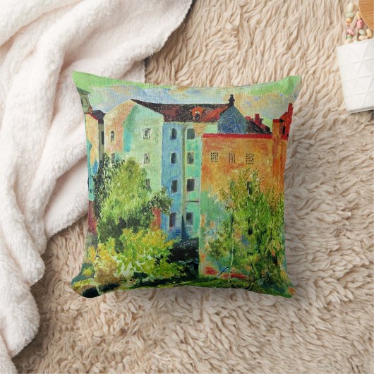 Kustodiev artwork, View from the Window クッション (ブランケット)