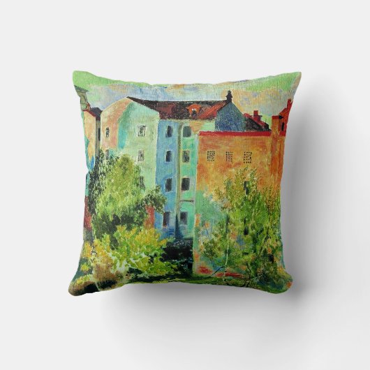 Kustodiev artwork, View from the Window クッション (裏面)