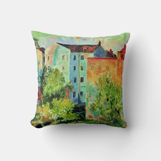 Kustodiev artwork, View from the Window クッション (正面)