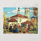 Kustodiev - At the Old Suzdal ポストカード (正面)